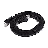 Lovoski RJ45 CAT5 CAT5E CAT6 　イーサネットネットワーク　LANケーブル（ブラック）　7サイズ選べる - 3メートル