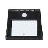ソーラーLEDライト 防水  人感センサー 6LED電球内臓 屋外 アウトドアライト (電池/電気代/配線不要)