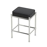 Gatco 1347 Rectangle Vanity Stool, Satin Nickel [並行輸入品]