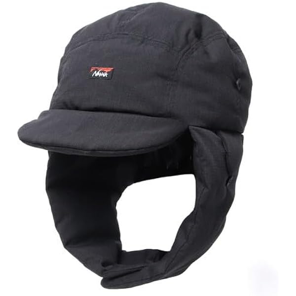 Amazon | NANGA ナンガ HINOC RIPSTOP DOWN EAR FLAP CAP BLK FREE