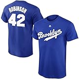 ジャッキー・ロビンソンブルックリンドジャース# 42 Youth Cooperstown Player Tシャツ XL ブルー