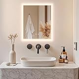 Susire 女優ミラー ドレッサー 鏡 洗面台 壁掛け鏡 洗面所 洗面鏡 ライト付き led 壁掛けミラー 40x50cm
