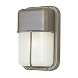 Trans Globe Lighting 41103 RT 10-Inch 1-Light Outdoor Bulkhead, Rust [並行輸入品]