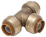 SharkBite 1/2-Inch Tee, Plumbing Fittings for Residential and Commercial Water Applications, Lead-Fr