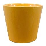 インテリアポット　タリーズ　ラウンド　イエロー　18cm　穴無し　　／鉢カバー
