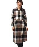 73130 パジャマ マタニティ レディース 長袖長ズボン 上下セット 前開き 授乳口付き ソフトビエラ素材 綿100％【fブラウンチェック/M】