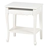 飾り棚 パソコン台 白 い 棚 おしゃれ な VIOLETTA パソコンテーブル ホワイト