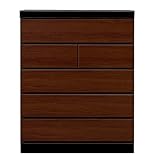 関家具(Sekikagu) チェスト ブラウン 幅90×奥行41.5×高さ118cm ハイチェスト 90cm幅5段 241893