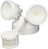 All Pro Outdoor Security MST18R17LW LED Twin Head Motion Security Light, 1600 lm, White [並行輸入品]