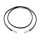 [Suplight] 紐 ネックレス レディース チョーカー 黒 つけっぱなし アレルギー対応 ワックスコード 長さ50cm 幅2mm