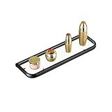 Tophome 化粧棚　ガラス棚　浴室棚 シェルフ 浴室収納　真鍮製　 ホテル バス用 化粧品収納ラック バスルーム棚　バスアクセサリー アンティーク