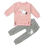 子供スポーツスーツ、misaky子供女の子男の子Letters長袖セーター+パンツスーツ カラー: ピンク