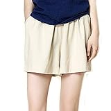 Spinas(スピナス) マタニティ　ショートパンツ キュロット 夏　ハーフパンツ 合わせやすい　ボトム 腹巻　M　L　XL　全4色（ブラック　オレンジ　ベージュ　ピンク） (XL, ベージュ)