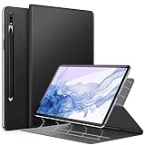 Ztotop Samsung Galaxy Tab S7 FE/S8 Plus/S7 Plus 12.4インチ用ケース 磁気裏地 スリム軽量カバー Sペンホルダー付き スタンドケース Samsung Tablet S8+/S7 FE/ S7+用 ブラック