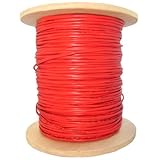 1000Ft Shielded Fire Alarm / Security Cable, Red, 16/2 (16 AWG 2 Conductor), Solid, FPLR, Spool [並行輸