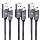 RAMPOW USB Type C ケーブル USB-C & USB-A 3A USB C ケーブル【QC3.0対応】 ナイロン タイプc 充電ケーブル データ転送 iPhone16/iPhone 15, iPad Pro,Samsung Galaxy S24/S23/S22/S21/S20,Sony,Xiaomi,Huawei,Pixel,Type-c機種対応 0.2m