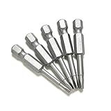 5個 ドライバービット s2合金鋼 トライアングル ドライバービット 精密 三角ドライバーセット 6.35mm ドリル ビット工具
