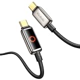 Mcdodo USB-C to USB-Cケーブル 100W PD急速充電 Type-Cケーブル【スマートパワーオフ機能＆E-markerチップ搭載】高速データ転送 点滅ランプ付き 亜鉛合金シェル 高耐久ナイロン編み タイプC コード Macbook iPad iPhone 17/16/15 Xperia Galaxy Pixel その他AndroidデバイスなどType-C機器対応 1.2m