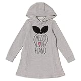 メゾピアノ（mezzo piano） 【Web限定】リボンカチューシャロゴデザイン裏毛ワンピース【グレー/140】