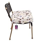 Lalawow お食事クッション ベビー用チェアクッション こどもクッション 椅子クッション ドット柄 (ホワイト)