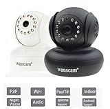 「realtime」　WANSCAM ネットワーク ベビーモニター防犯カメラ 無線LAN 720P P2P SDカード録画対応 解像度：100万画素 13発LED、赤外線距離10m HW0021