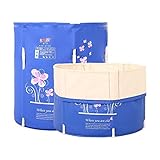 TIDLT バスタブ 持ち上げ槽 PVC素材 折りたたみ式浴槽 子供用浴槽 ベビープール 青 (色 : 青)
