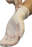 Safety Zone GRDR-SM-1-T Lightly Powdered Disposable Natural Latex Rubber Gloves, Small (Box of 100) 