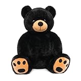 WEIGEDU ブラックテディベアのぬいぐるみ、黒いクマのぬいぐるみ、テディベアのぬいぐるみ 男の子 女の子 キッズ 誕生日