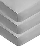 American Baby Company 3 Piece 100% Cotton Jersey Knit Fitted Crib Sheet Grey [並行輸入品]