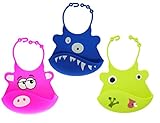 よだれかけ エプロン スタイ ビブ 可愛いベビー ビブス 赤ちゃん bibs　シリコンゴムなので使い勝手抜群！(ピンク 緑 青)