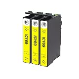 【ASSIST-BOX】エプソン(EPSON)用 IC69 ICY69 互換インクカートリッジ 砂時計 インク イエロー 3本 対応機種:PX-045A PX-046A PX-047A PX-105 PX-405A PX-435A PX-436A PX-437A PX-505F など 互換インク 大容量 個別包装 残量表示 増量