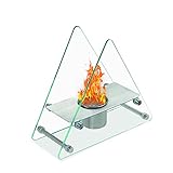 Wolfire三角形Ventless Tabletopバイオエタノール暖炉ステンレススチール