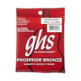 ghs アコースティックギター弦 PHOSPHER BRONZE/フォスファーブロンズ エクストラライト 11-50 S315