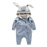 Spinas(スピナス) ベビー 着ぐるみ ロンパース もこもこ うさ耳 カバーオール かわいい キッズ コスチューム 出産祝い