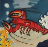 ロブスター装飾セラミック壁アートタイル8 x 8