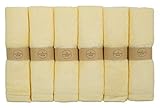 The Motherhood Collection 6 ULTRA SOFT Baby Bath Washcloths, 100% Natural Bamboo Towels, Yellow, Per