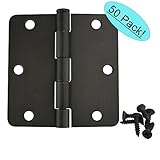 Cosmas Oil Rubbed Bronze Door Hinge 3.5" Inch x 3.5" Inch with 1/4" Inch Radius Corners - 50 Pack [並
