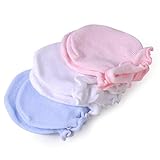 5個セット ニューボーン 幼児 ソフトコットン ハンドガードアンチスクラッチ ミトン 手袋