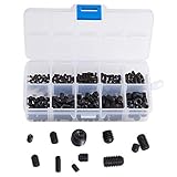 INCREWAY 360Pcsアレンヘッドソケット六角Grub Screwセット詰め合わせキット内部六角ドライブとカップポイント、炭素鋼、メトリック(m3 / 4/5 / 6/8)
