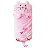 ZJKC? 55''x24'' Cartoon Kids Slumber Bags Cat Pattern Portable Indoor and Outdoor Baby Children Slee