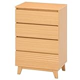 不二貿易 レノール チェスト 4段 幅59cm ナチュラル 96961