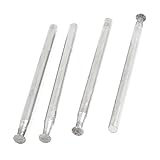 uxcell　研磨ポイント　グラインドドリル　ダイヤモンドバー　シルバートーン　円形　フラットチップ　4個