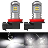 h11 led フォグランプ ホワイト 爆光 車検対応 H8 H9 H16JP h11 led フォグ H8 LED フォグ h16 LEDフォグランプ h9 led 3030チップ 12個搭載 12W/2個 ホワイト 6500K 一体型 9-28V 12V車対応800LM/1個 LEDバルブ 2個入り