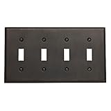 Baldwin 4772.112。CDクラシックスクエアベベルエッジクアッドトグルスイッチプレート、ベネチアブロンズ