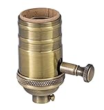 B & PランプエジソンサイズフルDimmer Turnedソケットでアンティーク真鍮