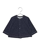 (アピーベビー)apibaby ベビー キッズ カーディガン デニム風　Basic Collection 70-80cm インディゴブルー