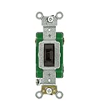 Leviton 3033-2L 30 Amp, 120/277 Volt, Toggle Locking 3-Way AC Quiet Switch, Extra Heavy Duty Spec Gr