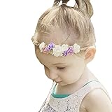 Domybest花冠 キッズ　フラワーヘアバンド　花かんむり　 ヘッドドレス 　フローラル　造花 髪飾り　美しいバラの花　子供 ヘアアクセサリー 結婚式　 新生児 赤ちゃん 出産祝い 内祝い お宮参り