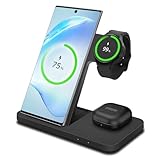 MMOBIEL ワイヤレス充電ステーション – Samsung に対応 – Galaxy S26/S25/S24/S23/S22 シリーズ・Galaxy Watch・Galaxy Buds 用 3-in-1 急速充電スタンド – MagSafe 対応・15W出力 – ブラック