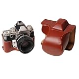 [恵＼イーサン] TP Original Nikon DF 専用 本革 ボディケース＋カバー オープナブルタイプ ハンドメイド本革 ボディケース 互換 電池交換便利 底面開閉 ハンドメイド本革ハーフカメラケースバッグカバー (ブラウン)